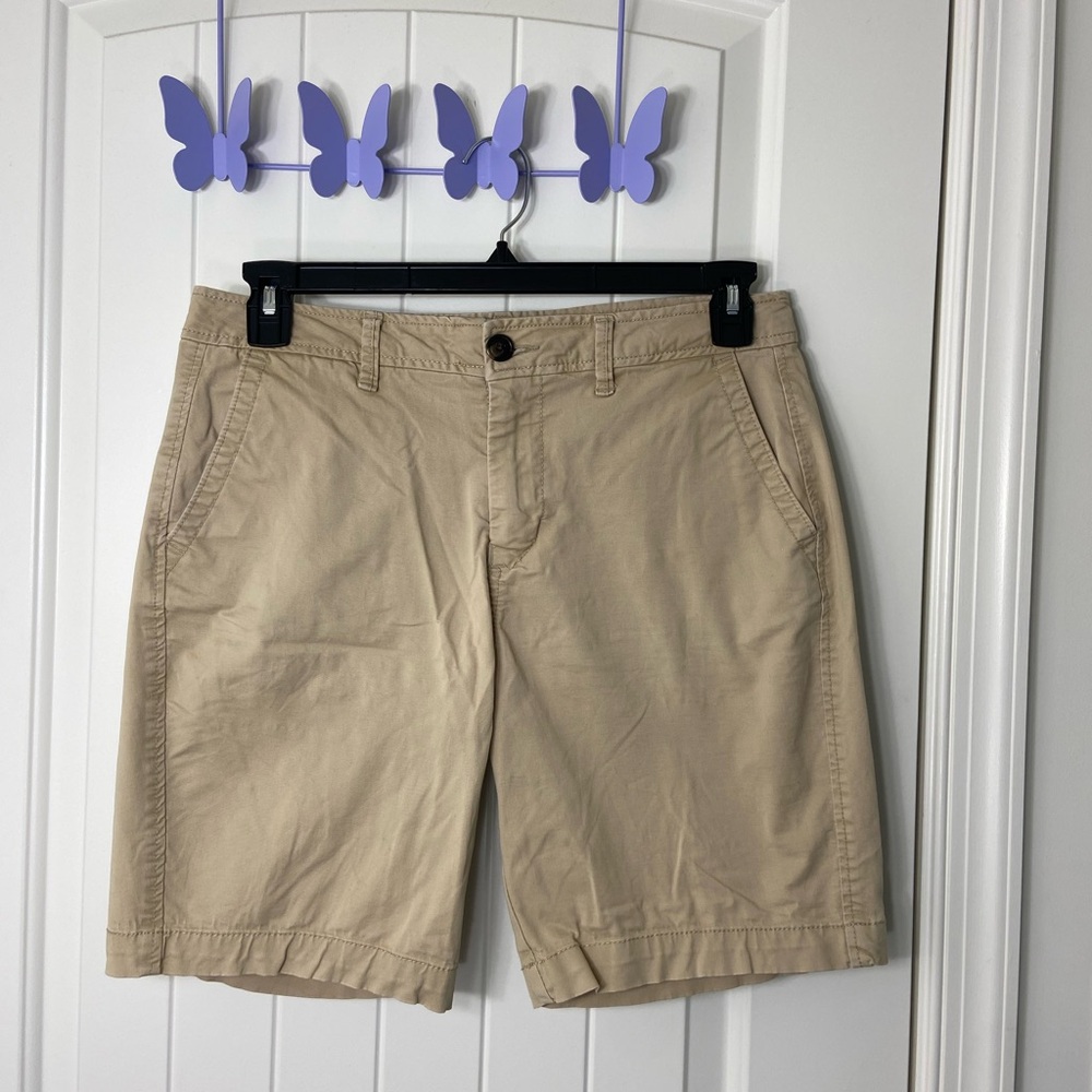 Aeropostale‎ men’s light tan khaki chino pocket casual summer shorts 31 waist